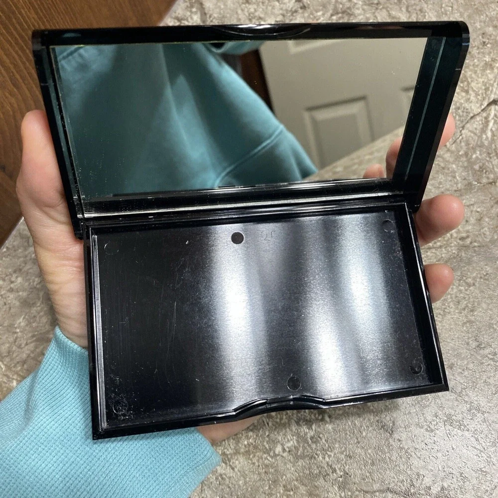 Vintage Charles of the Ritz Black‎ Makeup Mirror HTF Refill Compact